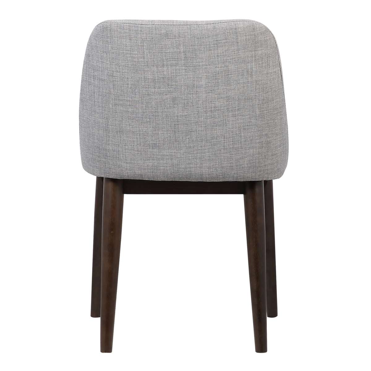 Horizon Contemporary Dining Chair in Light Gray Fabric with Brown Wood Legs - Set of 2 By Armen Living | Dining Chairs | Modishstore - 3