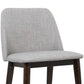 Horizon Contemporary Dining Chair in Light Gray Fabric with Brown Wood Legs - Set of 2 By Armen Living | Dining Chairs | Modishstore - 4