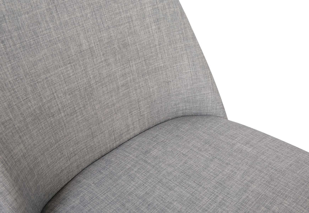 Horizon Contemporary Dining Chair in Light Gray Fabric with Brown Wood Legs - Set of 2 By Armen Living | Dining Chairs | Modishstore - 5