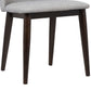 Horizon Contemporary Dining Chair in Light Gray Fabric with Brown Wood Legs - Set of 2 By Armen Living | Dining Chairs | Modishstore - 6