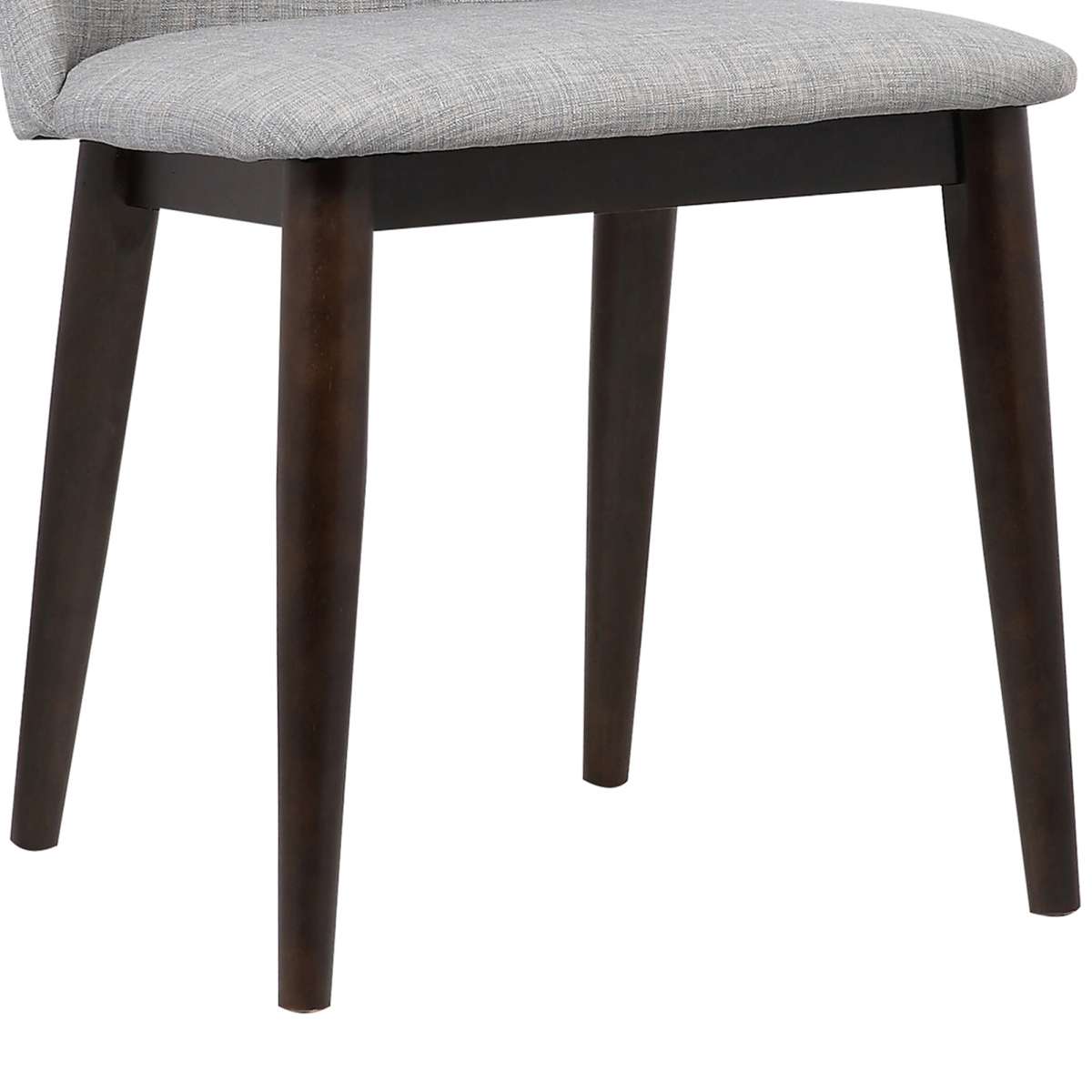 Horizon Contemporary Dining Chair in Light Gray Fabric with Brown Wood Legs - Set of 2 By Armen Living | Dining Chairs | Modishstore - 6
