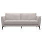 Hope Contemporary Sofa in Genuine Dove Gray Leather with Black Metal Legs By Armen Living | Sofas |  Modishstore  - 2