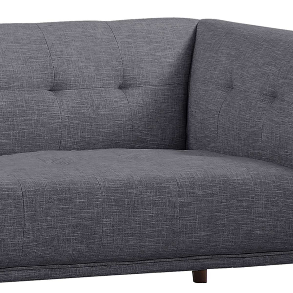 Hudson Mid-Century Button-Tufted Sofa in Beige Linen and Walnut Legs By Armen Living | Sofas |  Modishstore  - 10
