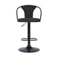 Ian Contemporary Adjustable Barstool in Black Powder Coated Finish and Black Fabric By Armen Living | Bar Stools | Modishstore - 3