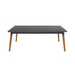 Ipanema Outdoor Dark Grey Rectangular Coffee Table with Teak Legs By Armen Living | Outdoor Tables |  Modishstore  - 2