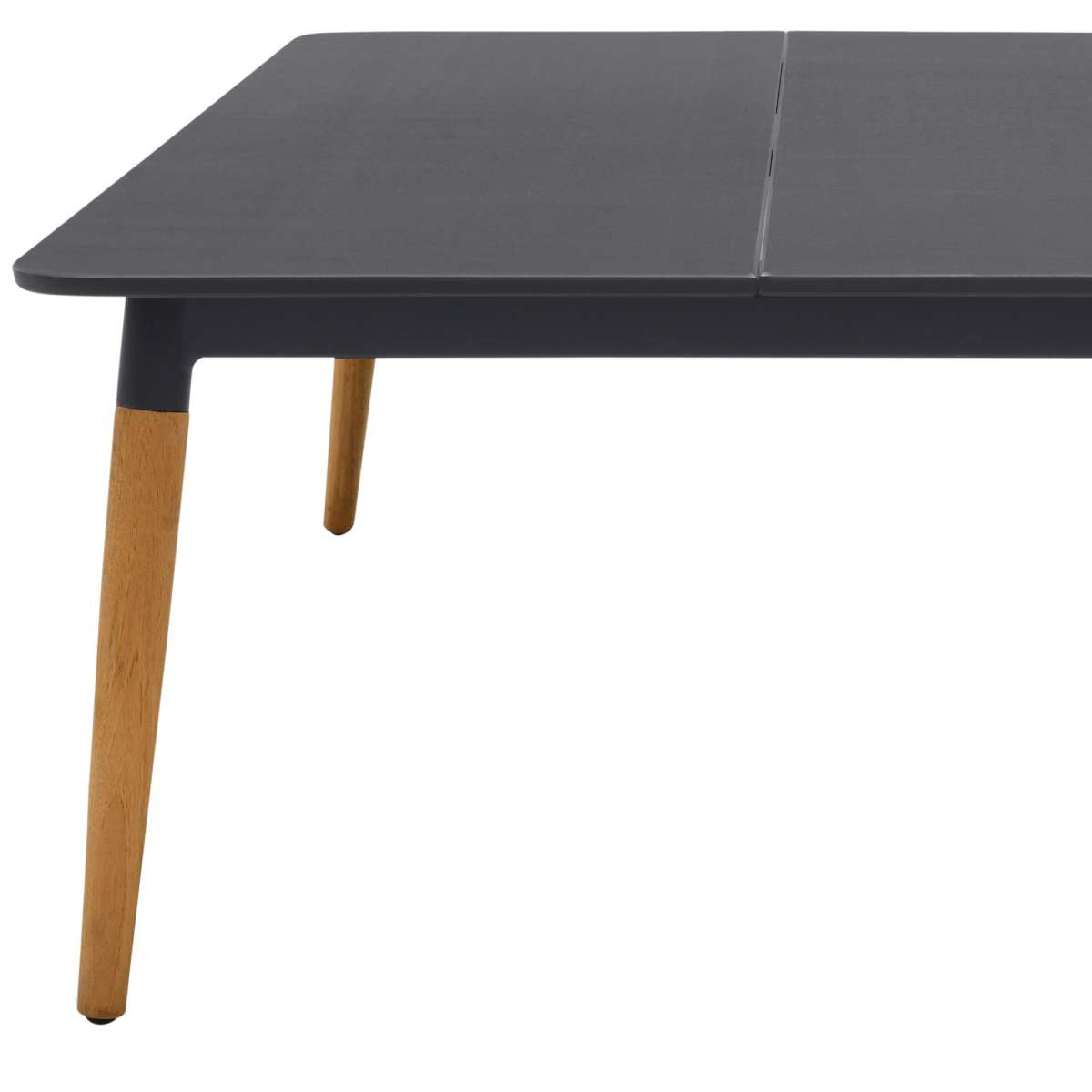 Ipanema Outdoor Dark Grey Rectangular Coffee Table with Teak Legs By Armen Living | Outdoor Tables |  Modishstore  - 6