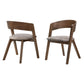 Jackie Mid-Century Upholstered Dining Chairs in Black finish - Set of 2 By Armen Living | Dining Chairs | Modishstore - 6