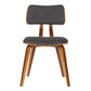 Jaguar Mid-Century Dining Chair in Walnut Wood and Charcoal Fabric By Armen Living | Dining Chairs | Modishstore - 2