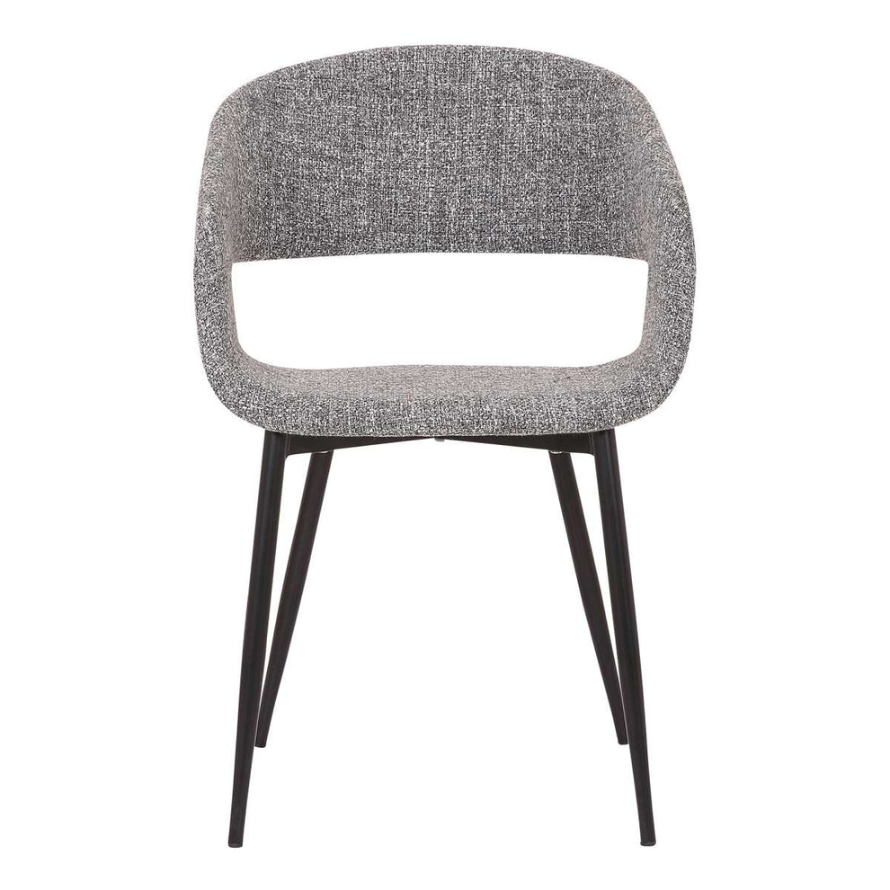 Jocelyn Mid-Century Black Dining Accent Chair with Gold Metal Legs By Armen Living | Dining Chairs | Modishstore - 2