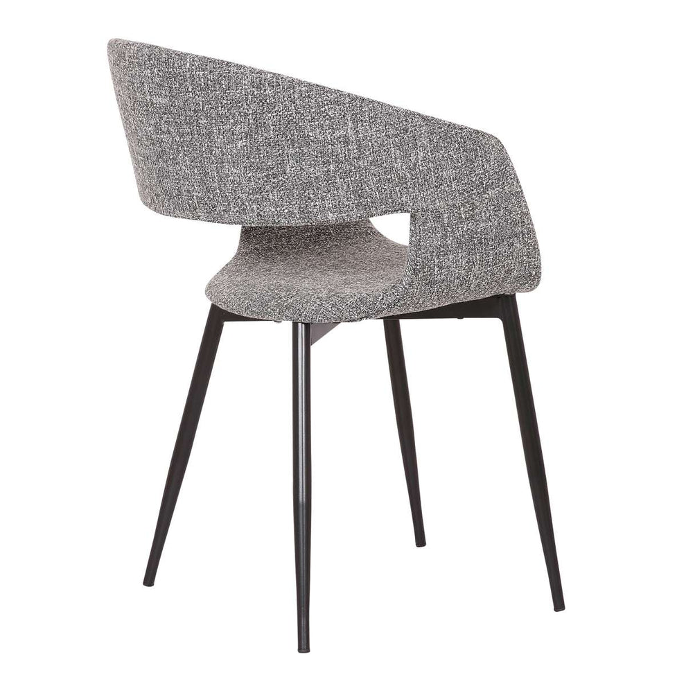 Jocelyn Mid-Century Black Dining Accent Chair with Gold Metal Legs By Armen Living | Dining Chairs | Modishstore - 3