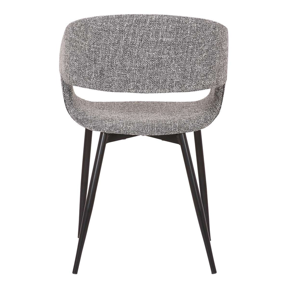 Jocelyn Mid-Century Black Dining Accent Chair with Gold Metal Legs By Armen Living | Dining Chairs | Modishstore - 4