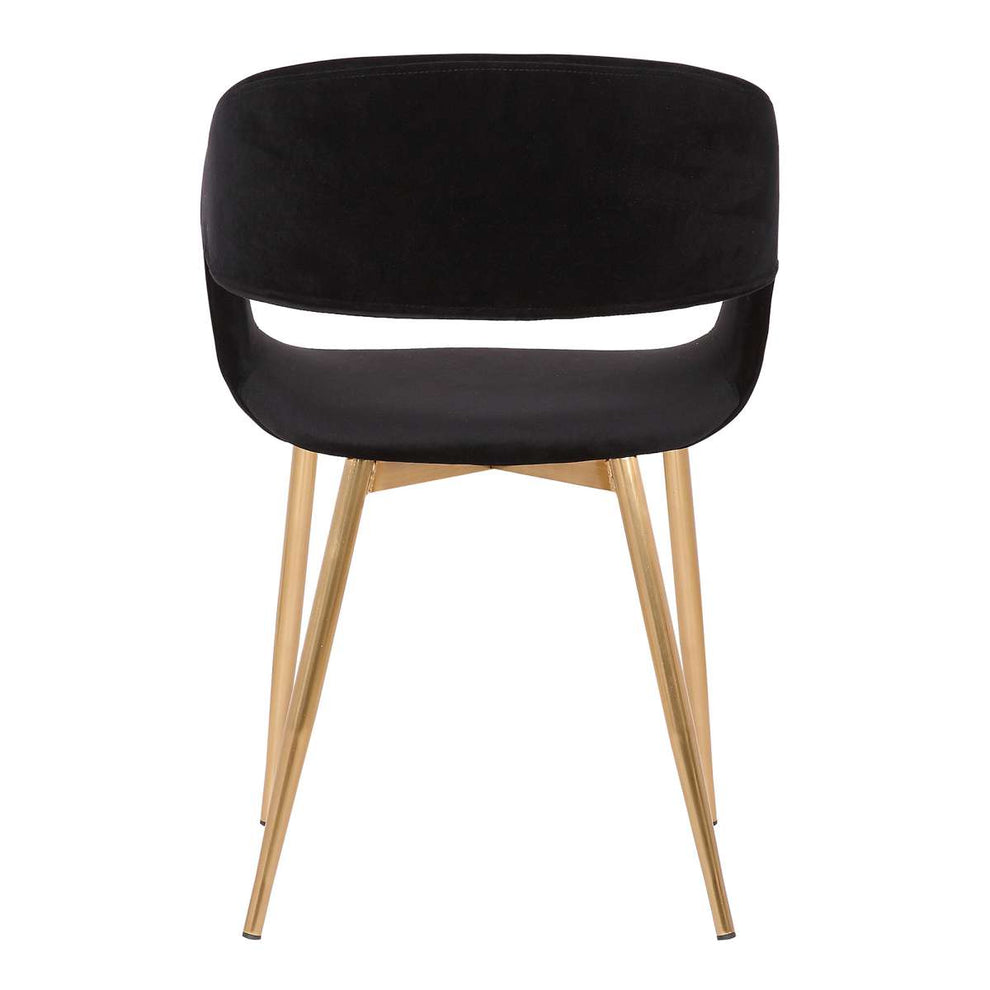 Jocelyn Mid-Century Gray Dining Accent Chair with Black Metal Legs By Armen Living | Dining Chairs | Modishstore - 4
