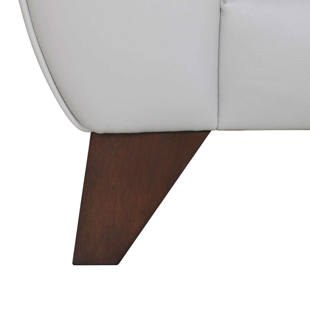 Jedd Contemporary Chair in Genuine Black Leather with Brown Wood Legs By Armen Living | Sofas |  Modishstore  - 13