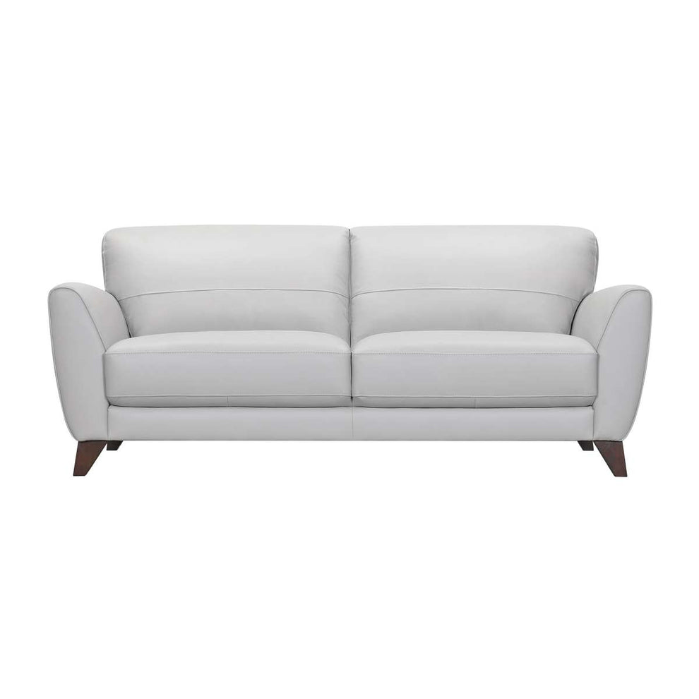 Jedd Contemporary Sofa in Genuine Black Leather with Brown Wood Legs By Armen Living | Sofas | Modishstore - 6