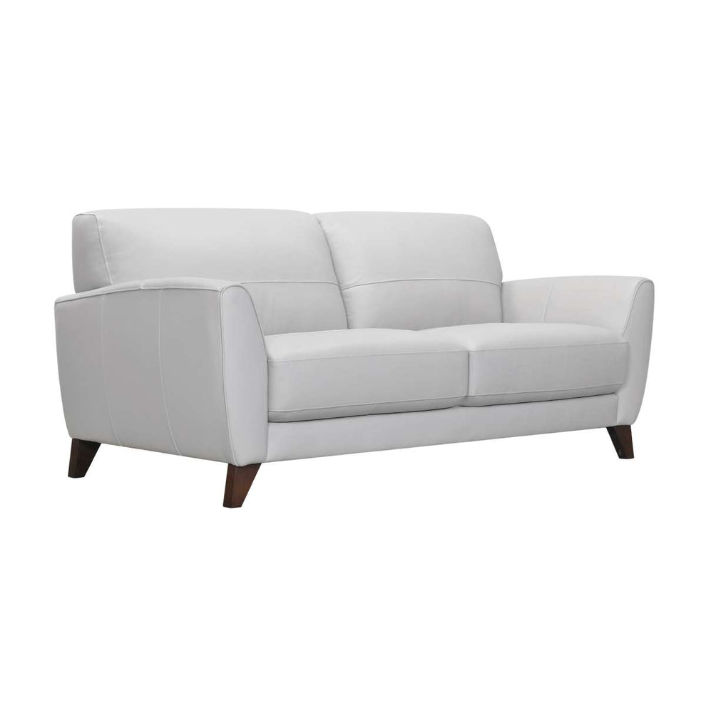 Jedd Contemporary Sofa in Genuine Black Leather with Brown Wood Legs By Armen Living | Sofas | Modishstore - 7