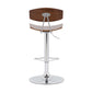 Jett Adjustable Walnut and Chrome Bar Stool By Armen Living | Bar Stools | Modishstore - 5