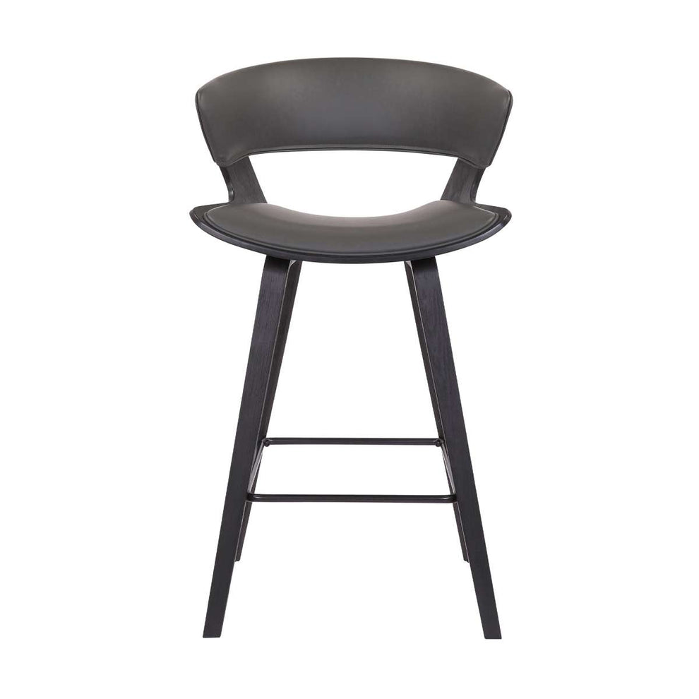 Jagger Modern 26" Wood and Faux Leather Counter Height Bar Stool By Armen Living | Bar Stools | Modishstore - 3