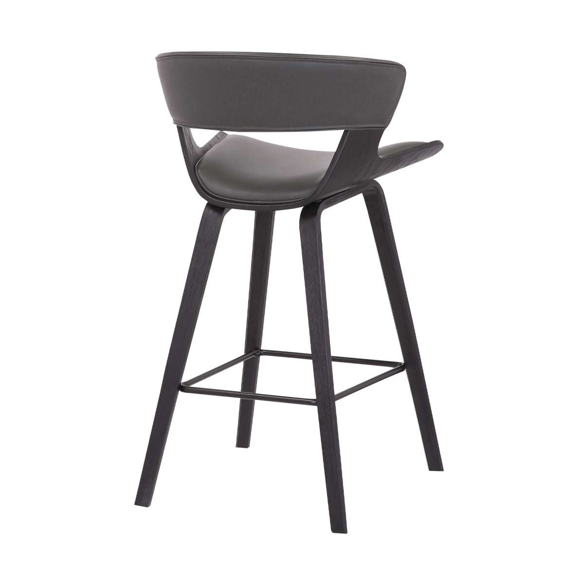 Jagger Modern 26" Wood and Faux Leather Counter Height Bar Stool By Armen Living | Bar Stools | Modishstore - 4