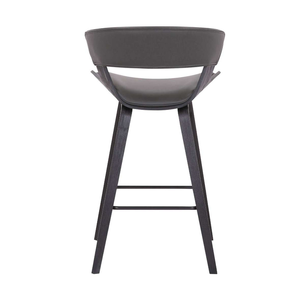 Jagger Modern 26" Wood and Faux Leather Counter Height Bar Stool By Armen Living | Bar Stools | Modishstore - 5