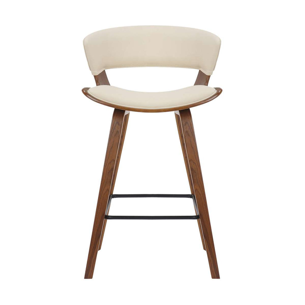 Jagger Modern 26" Wood and Faux Leather Counter Height Bar Stool By Armen Living | Bar Stools | Modishstore - 13