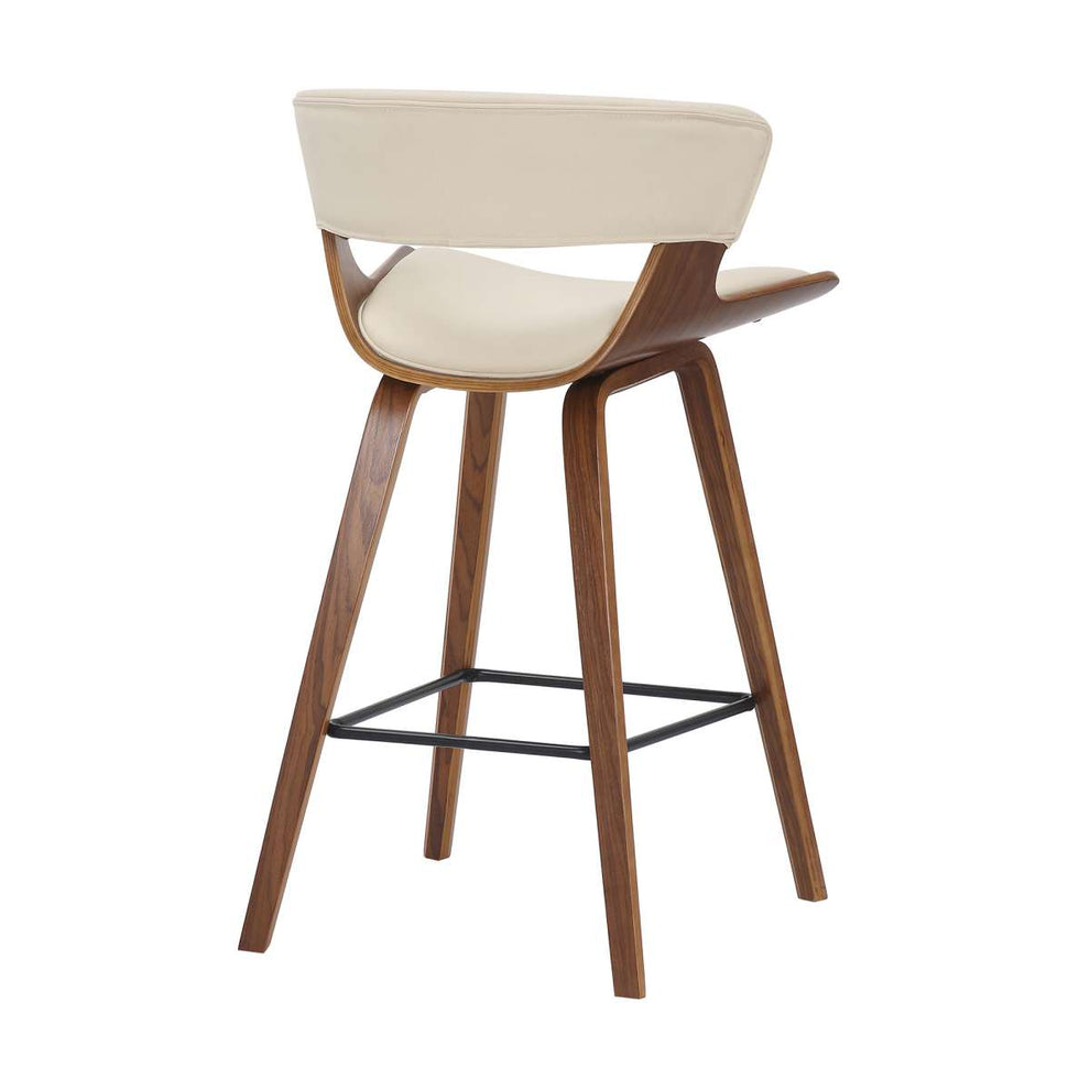 Jagger Modern 26" Wood and Faux Leather Counter Height Bar Stool By Armen Living | Bar Stools | Modishstore - 14
