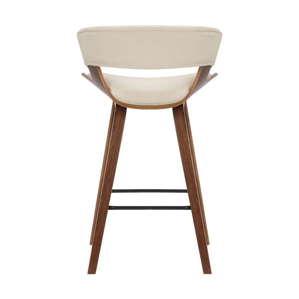 Jagger Modern 26" Wood and Faux Leather Counter Height Bar Stool By Armen Living | Bar Stools | Modishstore - 15