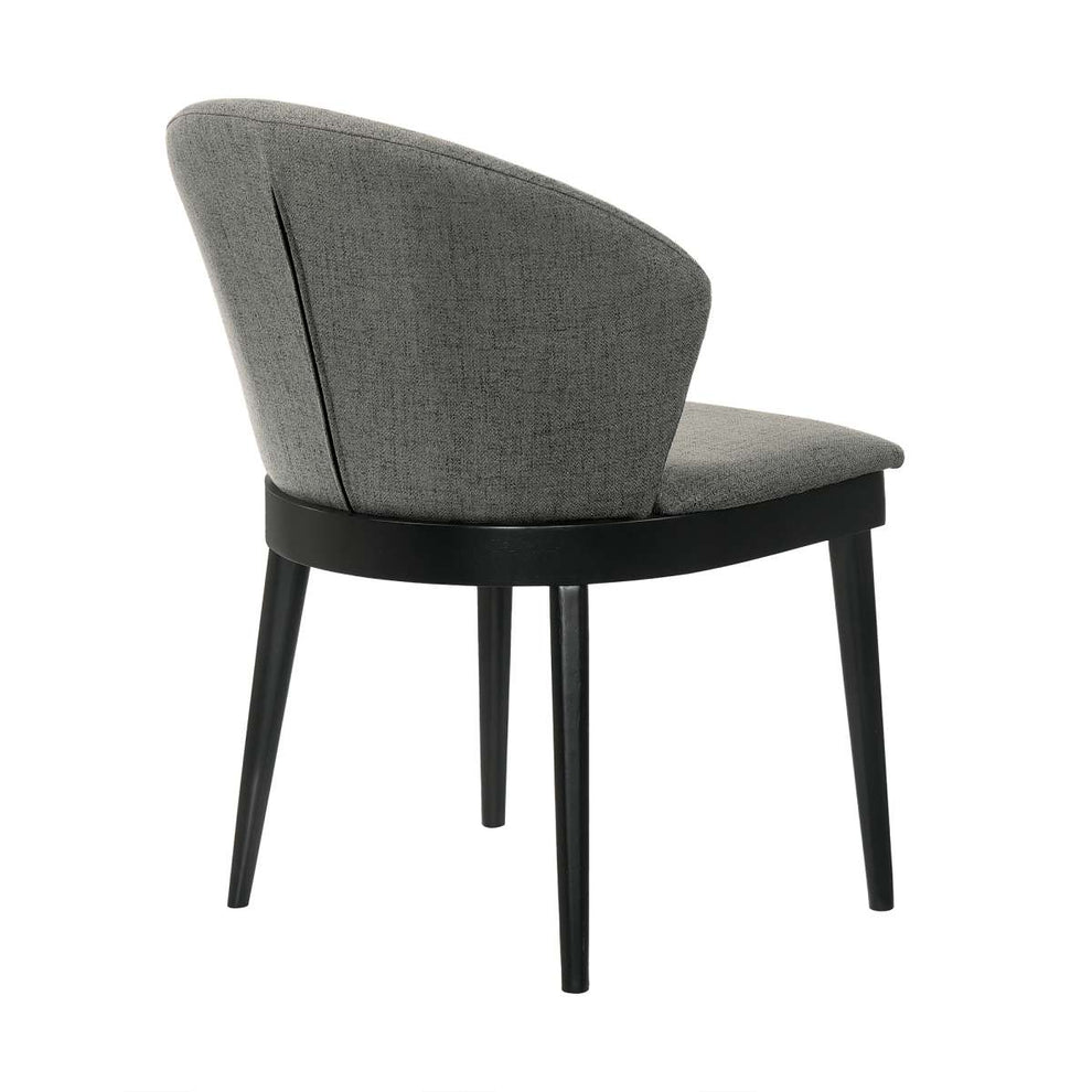 Juno Charcoal Fabric and Black Wood Dining Side Chairs - Set of 2 By Armen Living | Side Chairs |  Modishstore  - 5