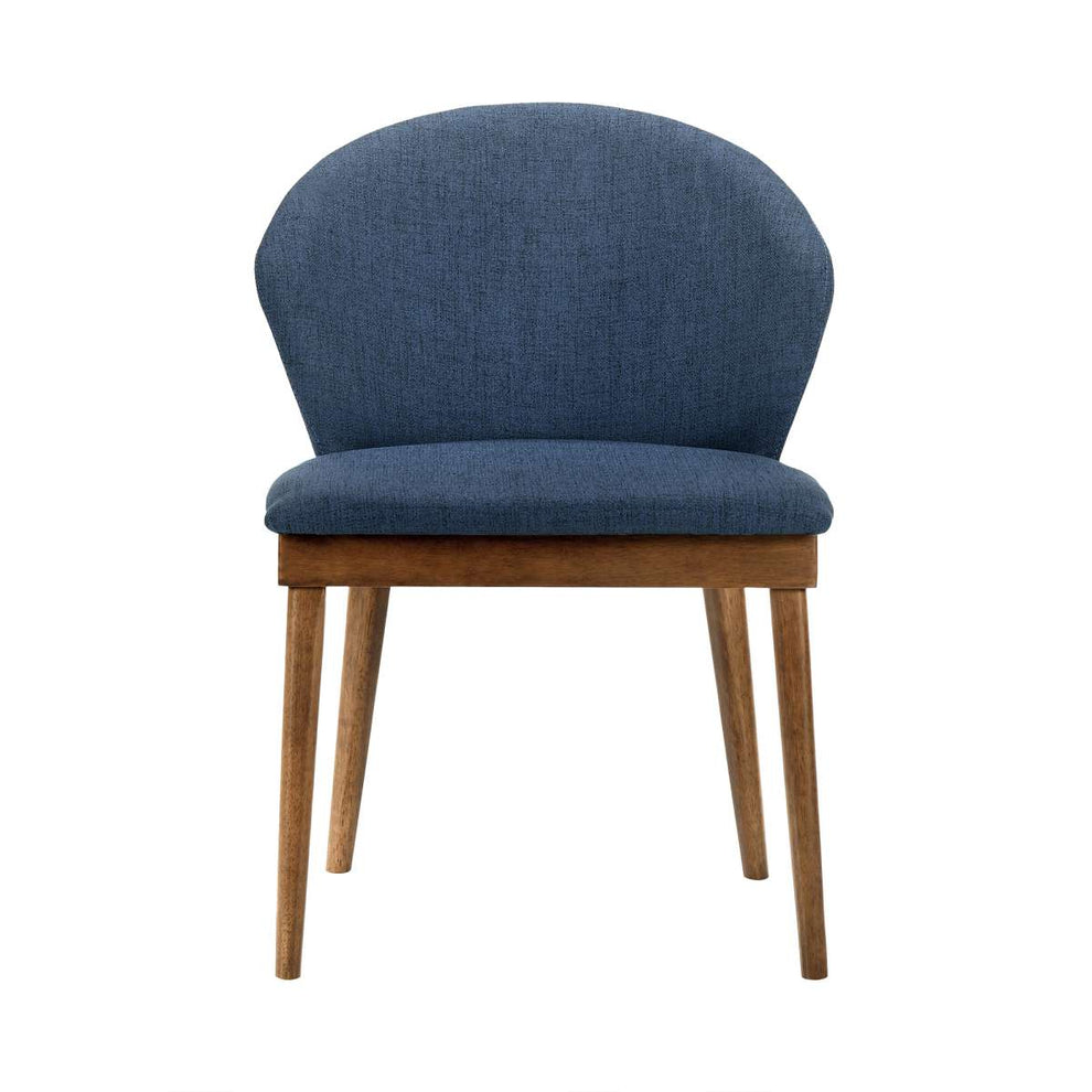 Juno Blue Fabric and Walnut Wood Dining Side Chairs - Set of 2 By Armen Living | Side Chairs |  Modishstore  - 8