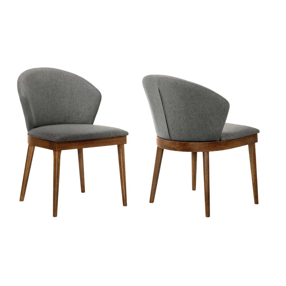 Juno Blue Fabric and Walnut Wood Dining Side Chairs - Set of 2 By Armen Living | Side Chairs |  Modishstore  - 10