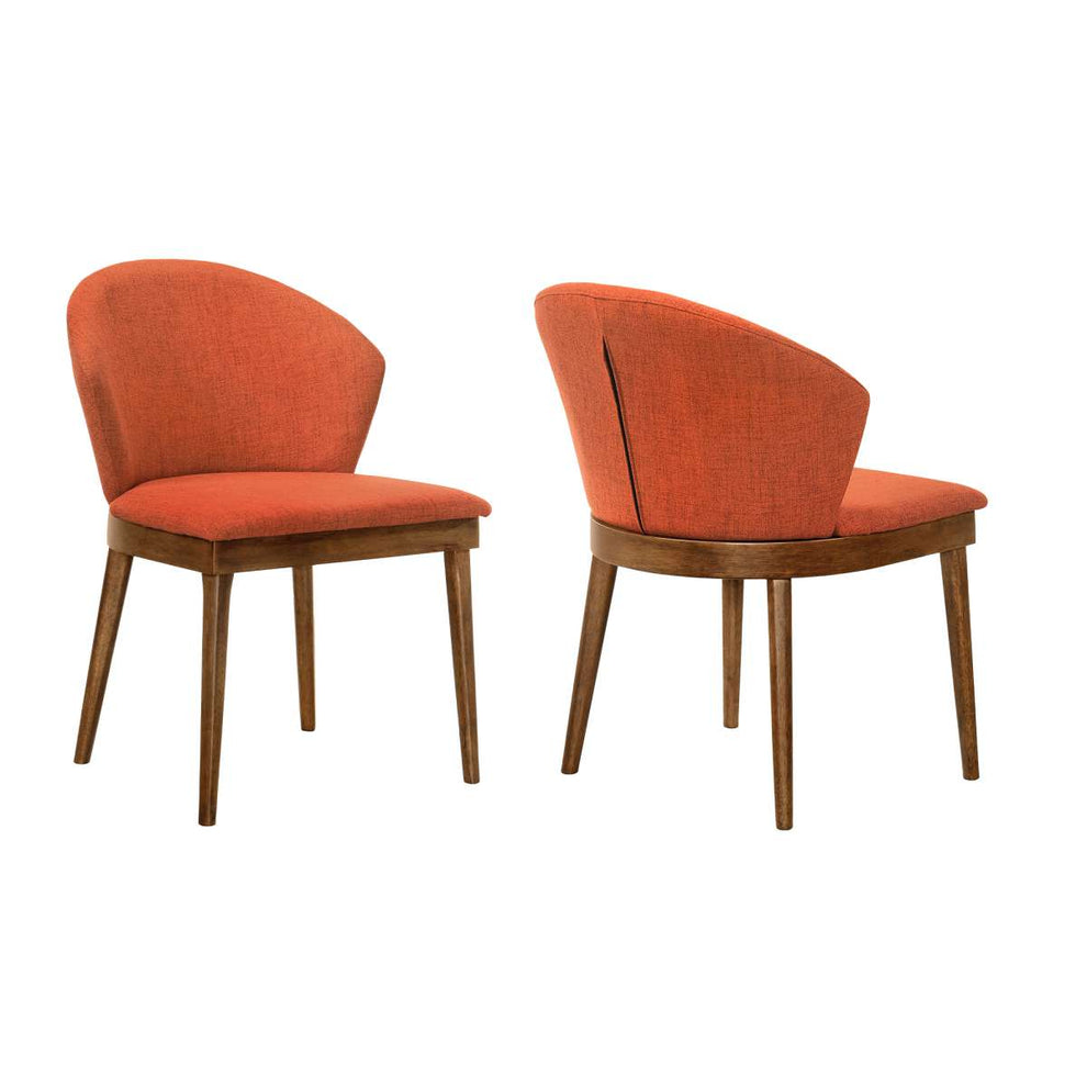 Juno Blue Fabric and Walnut Wood Dining Side Chairs - Set of 2 By Armen Living | Side Chairs |  Modishstore  - 17
