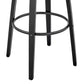 Julius 26" Gray Faux Leather and Black Wood Bar Stool By Armen Living | Bar Stools | Modishstore - 7