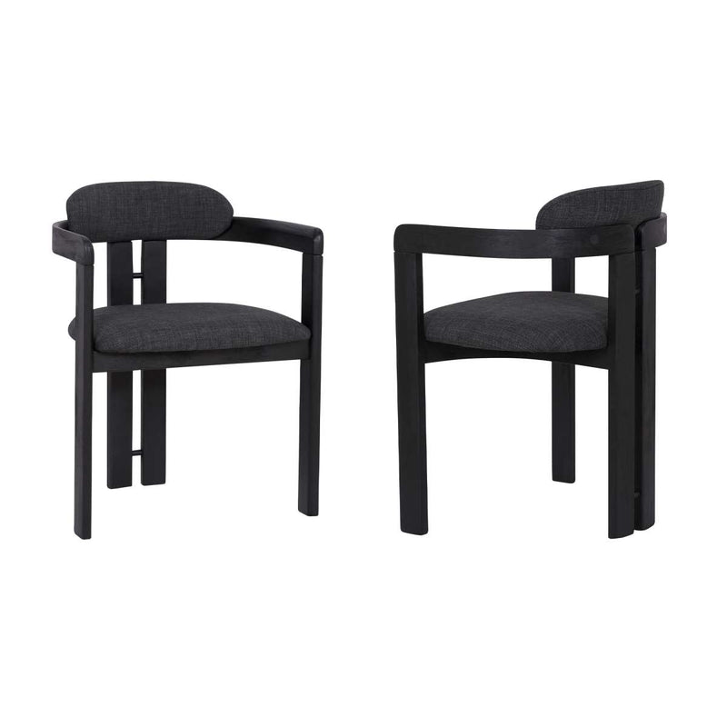 Jazmin Contemporary Dining Chair in Black Set of 2 By Armen Living | Dining Chairs | Modishstore