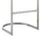 Katherine 30" Bar Stool in Brushed Stainless Steel with White Faux Leather By Armen Living | Bar Stools | Modishstore - 22