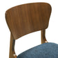 Kalia Wood Dining Chair in Walnut Finish with Blue Fabric - Set of 2 By Armen Living | Dining Chairs | Modishstore - 6