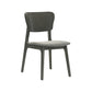Kalia Wood Dining Chair in Gray Finish with Gray Fabric - Set of 2 By Armen Living | Dining Chairs | Modishstore - 4