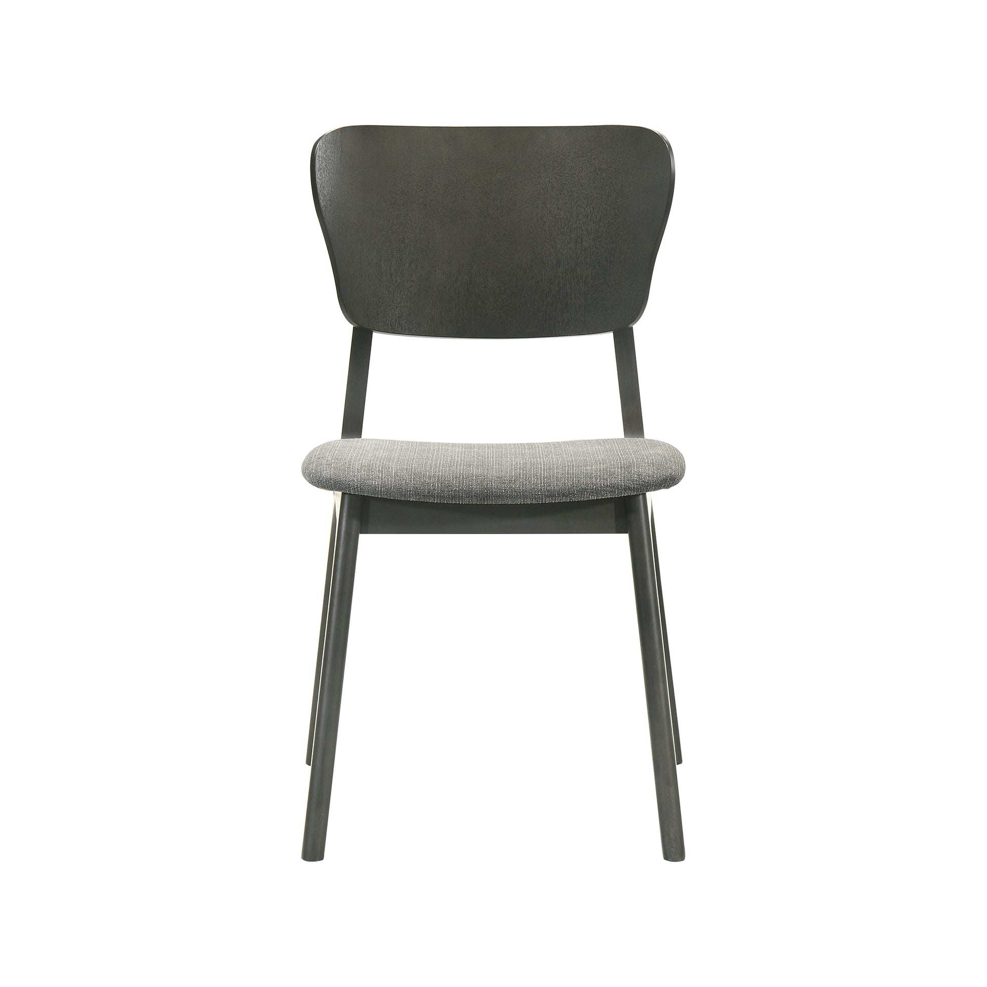 Kalia Wood Dining Chair in Gray Finish with Gray Fabric - Set of 2 By Armen Living | Dining Chairs | Modishstore - 5