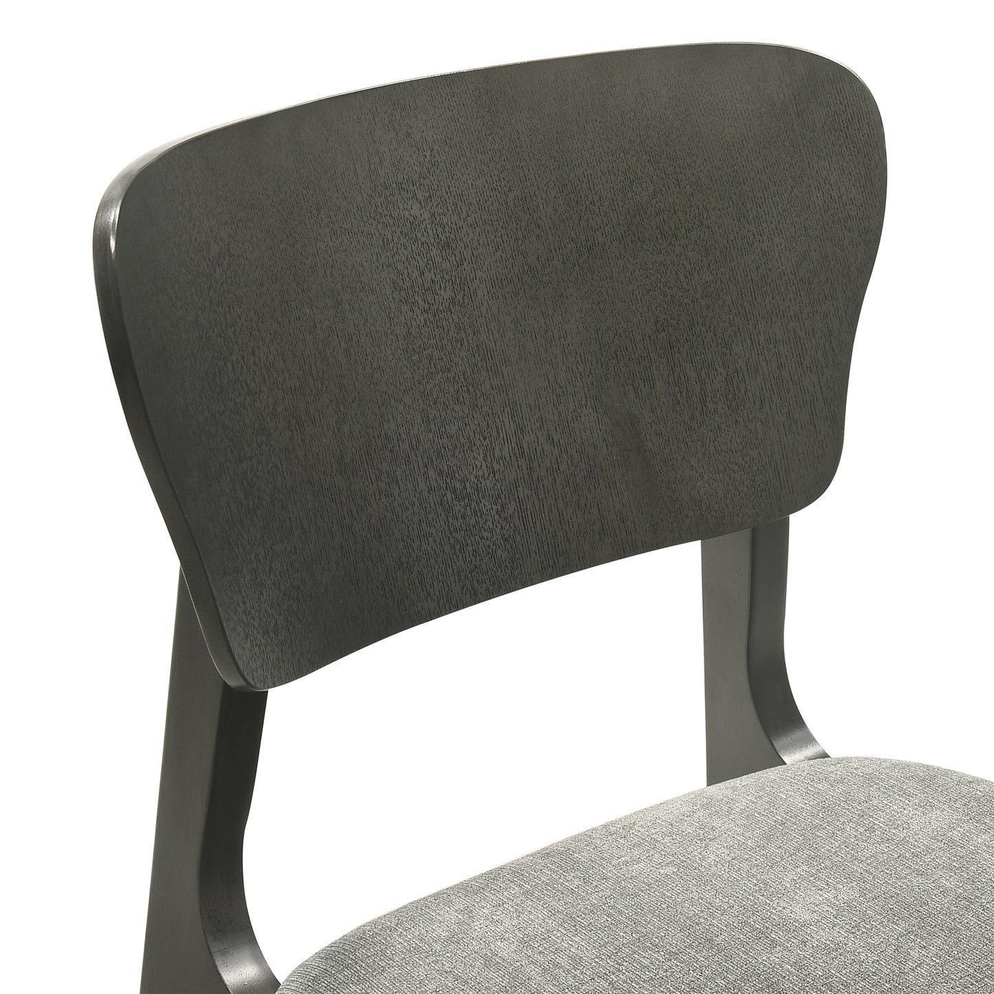 Kalia Wood Dining Chair in Gray Finish with Gray Fabric - Set of 2 By Armen Living | Dining Chairs | Modishstore - 6