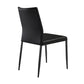 Kash Upholstered Dining Chair in Black Faux Leather with Black Metal Legs - Set of 2 By Armen Living | Dining Chairs | Modishstore - 6