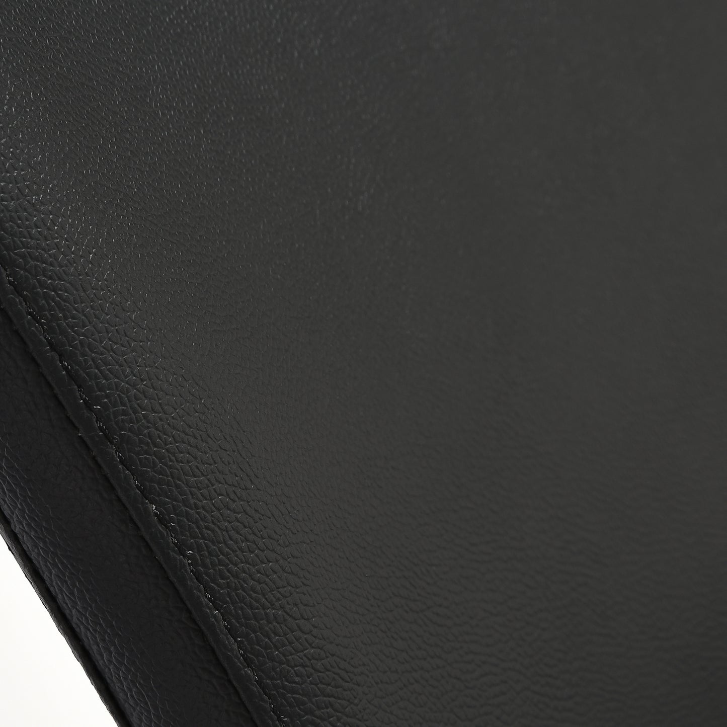 Kash Upholstered Dining Chair in Black Faux Leather with Black Metal Legs - Set of 2 By Armen Living | Dining Chairs | Modishstore - 9