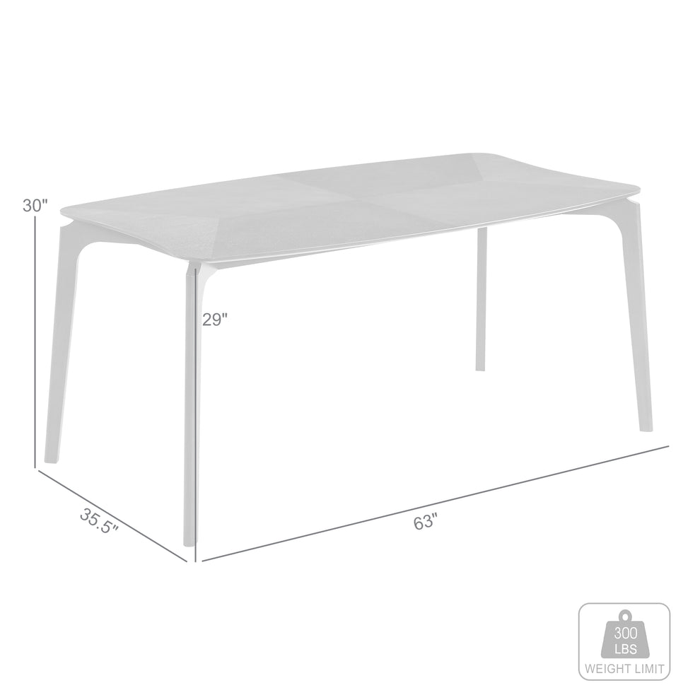 Kalia Wood Dining Table in Gray Finish By Armen Living | Dining Tables | Modishstore - 7