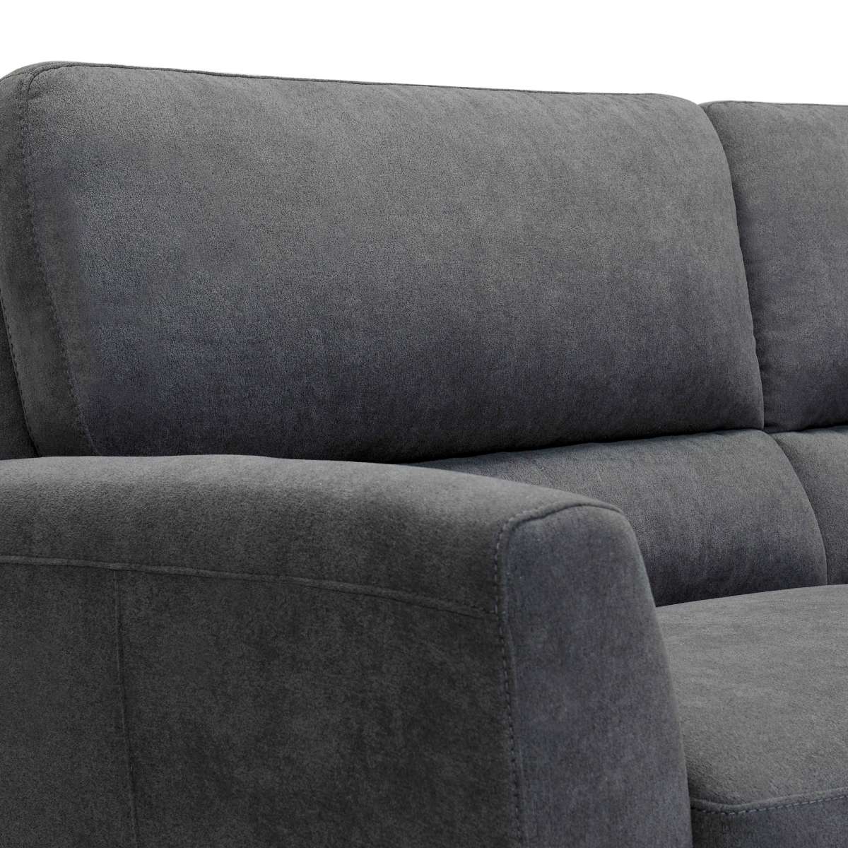 Kester 81" Square Arm Dark Gray Fabric Sofa By Armen Living | Sofas |  Modishstore  - 5