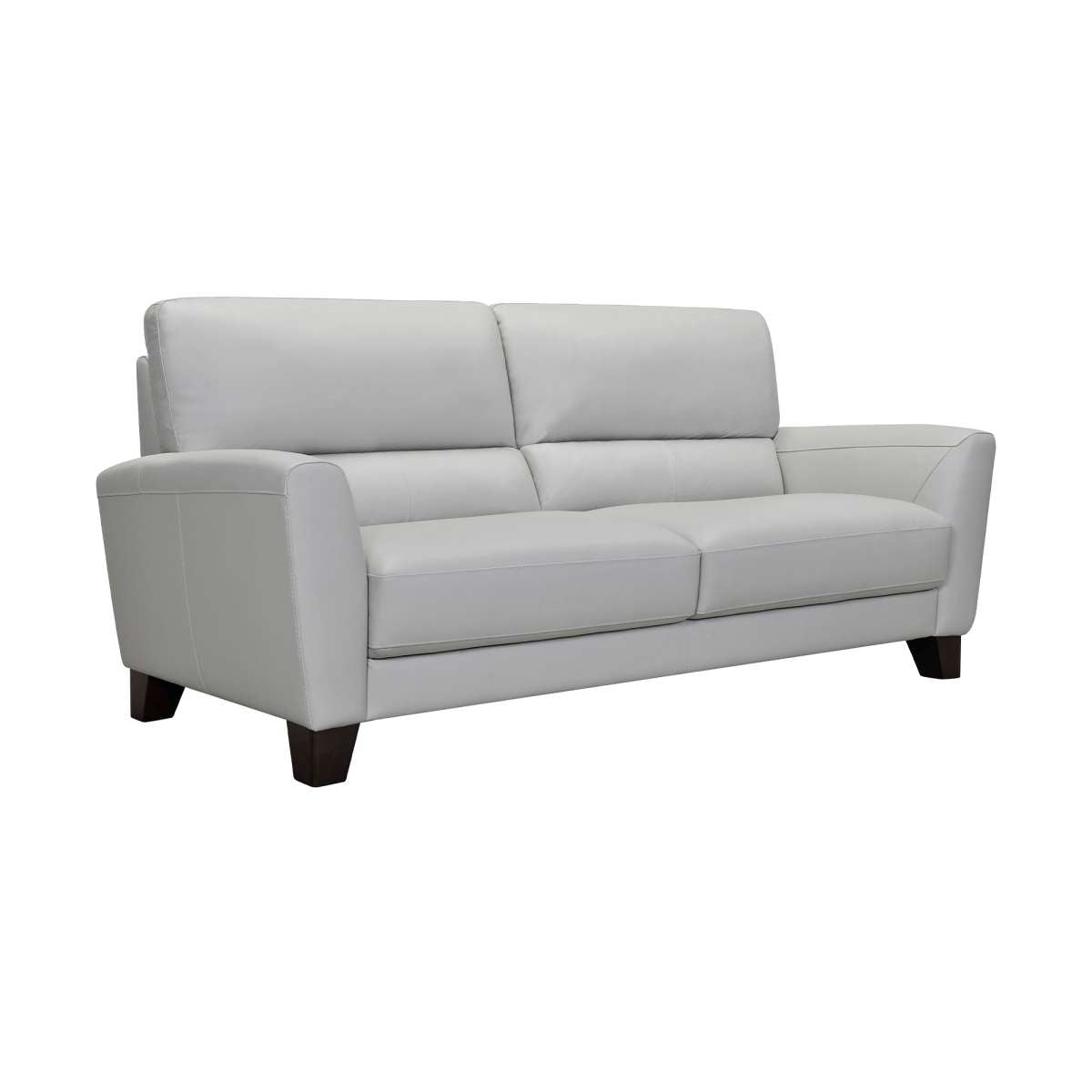 Kester 81" Square Arm Dove Gray Genuine Leather Sofa By Armen Living | Sofas |  Modishstore  - 3