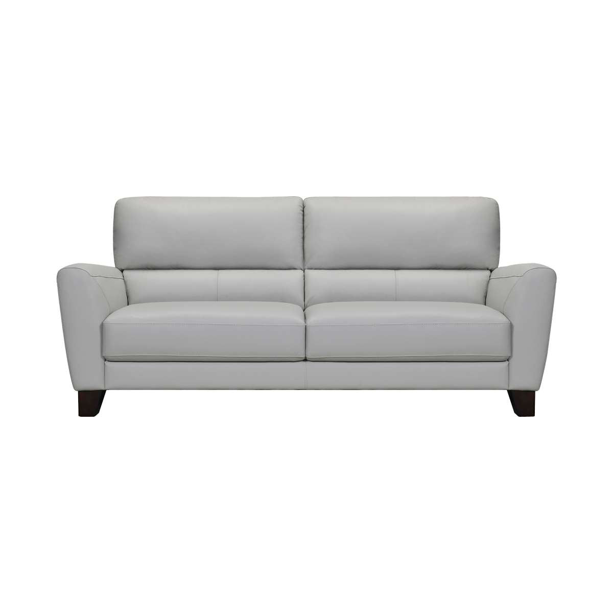 Kester 81" Square Arm Dove Gray Genuine Leather Sofa By Armen Living | Sofas |  Modishstore  - 2