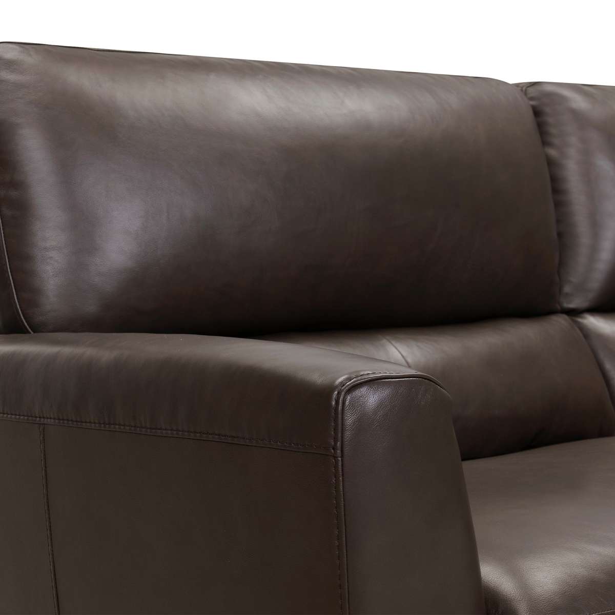 Kester 81" Square Arm Espresso Genuine Leather Sofa By Armen Living | Sofas |  Modishstore  - 5
