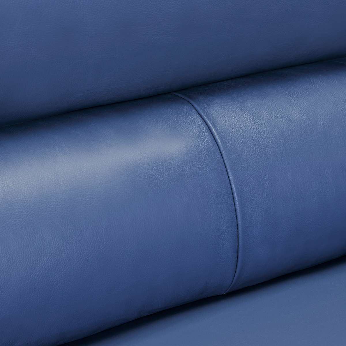 Kester 81" Square Arm Blue Genuine Leather Sofa By Armen Living | Sofas |  Modishstore  - 7