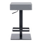 Kaylee Adjustable Height Swivel Grey Faux Leather and Black Metal Backless Bar Stool By Armen Living | Bar Stools | Modishstore - 3