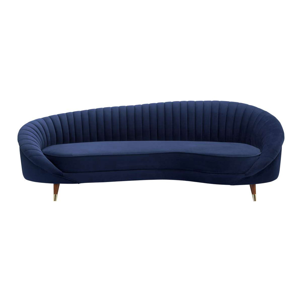 Karisma Dark Gray Curved Velvet Sofa By Armen Living | Sofas | Modishstore - 6