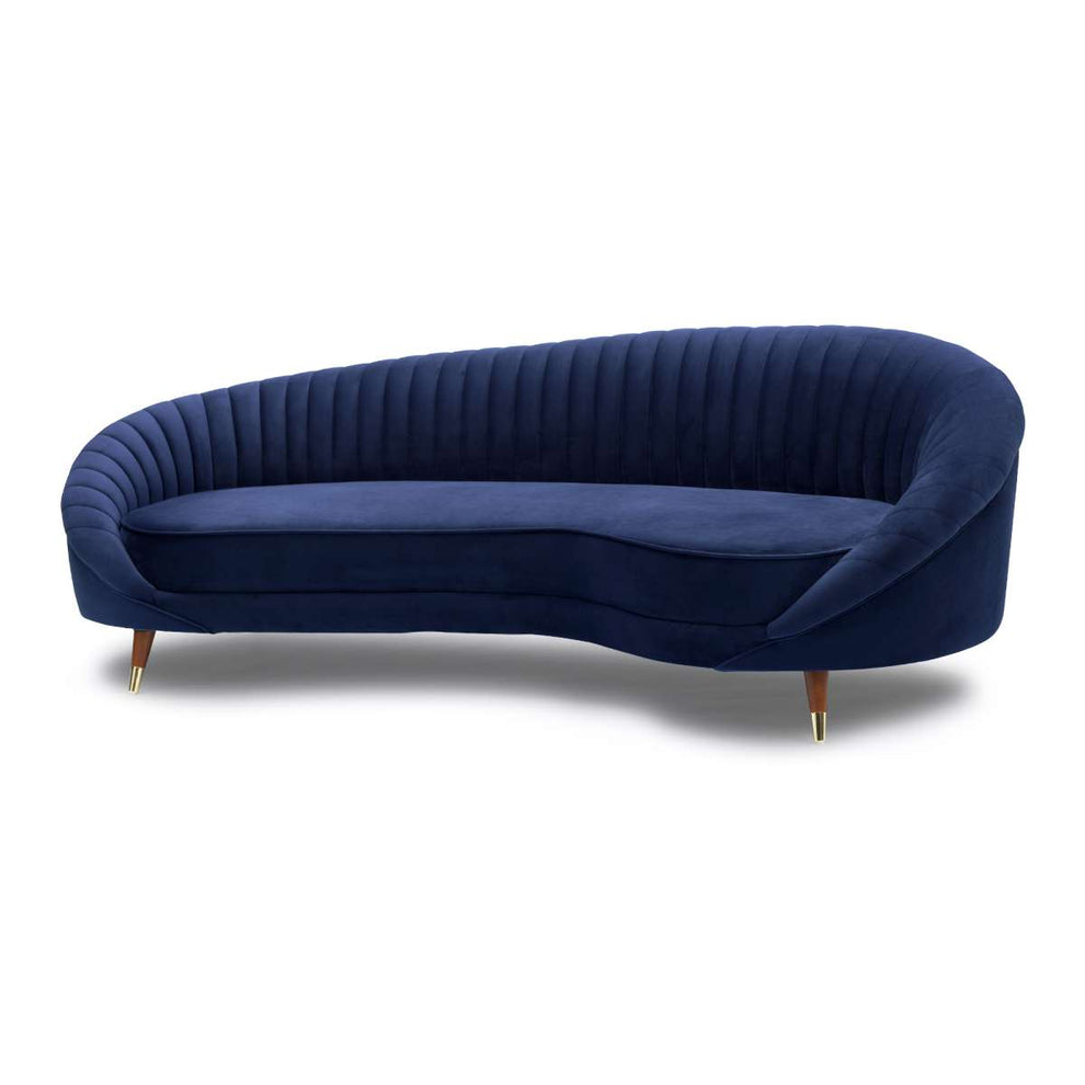 Karisma Dark Gray Curved Velvet Sofa By Armen Living | Sofas | Modishstore - 7