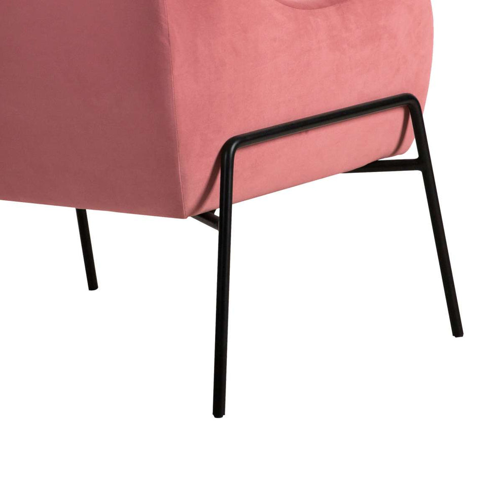 Karen Blue Velvet Modern Accent Chair By Armen Living | Accent Chairs | Modishstore - 20