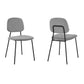 Lucy Gray Velvet and Metal Dining Room Chairs - Set of 2 By Armen Living | Dining Chairs | Modishstore